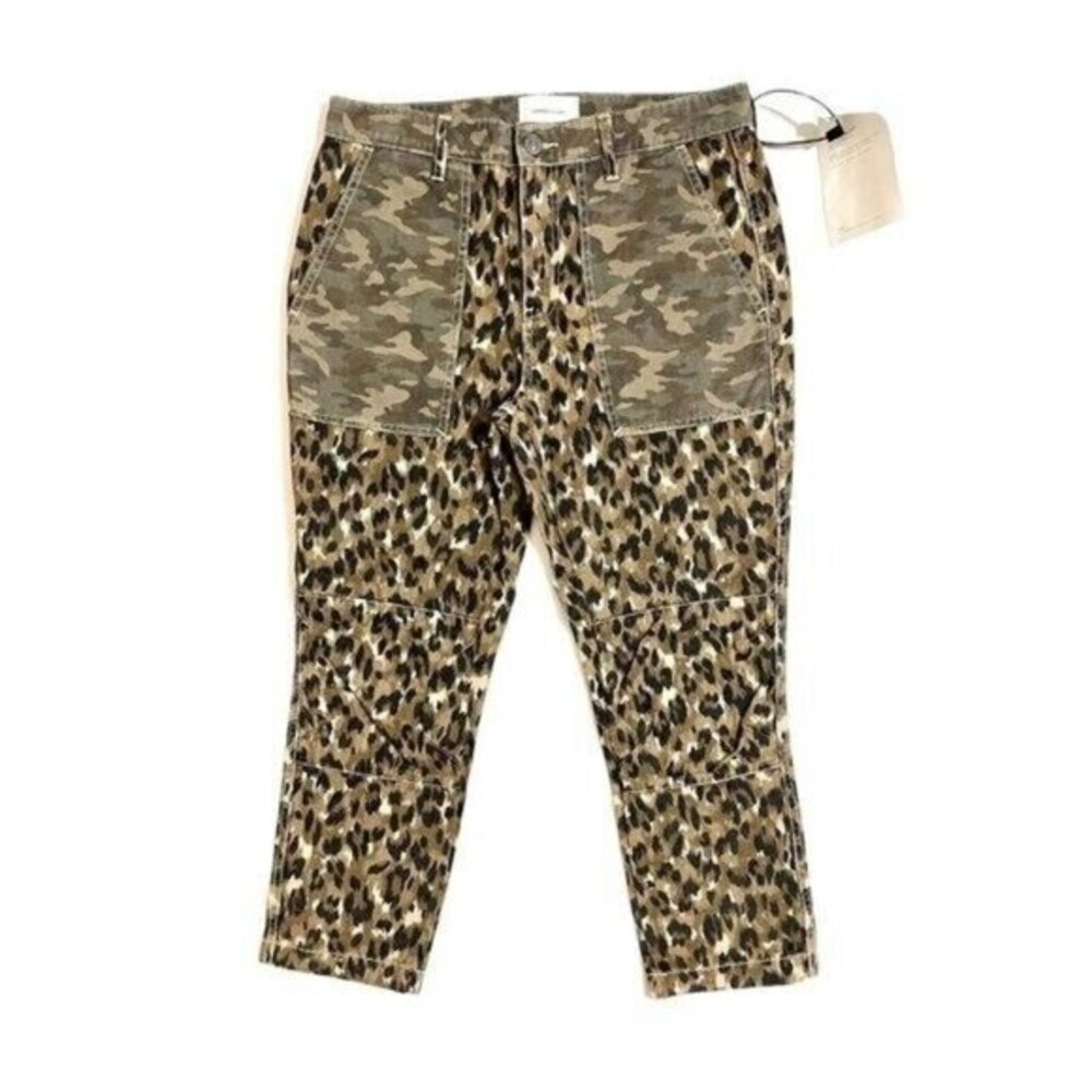 Current Elliott The Weslan Utility Pant Camo & Animal Print Jeans SZ 28 NWT